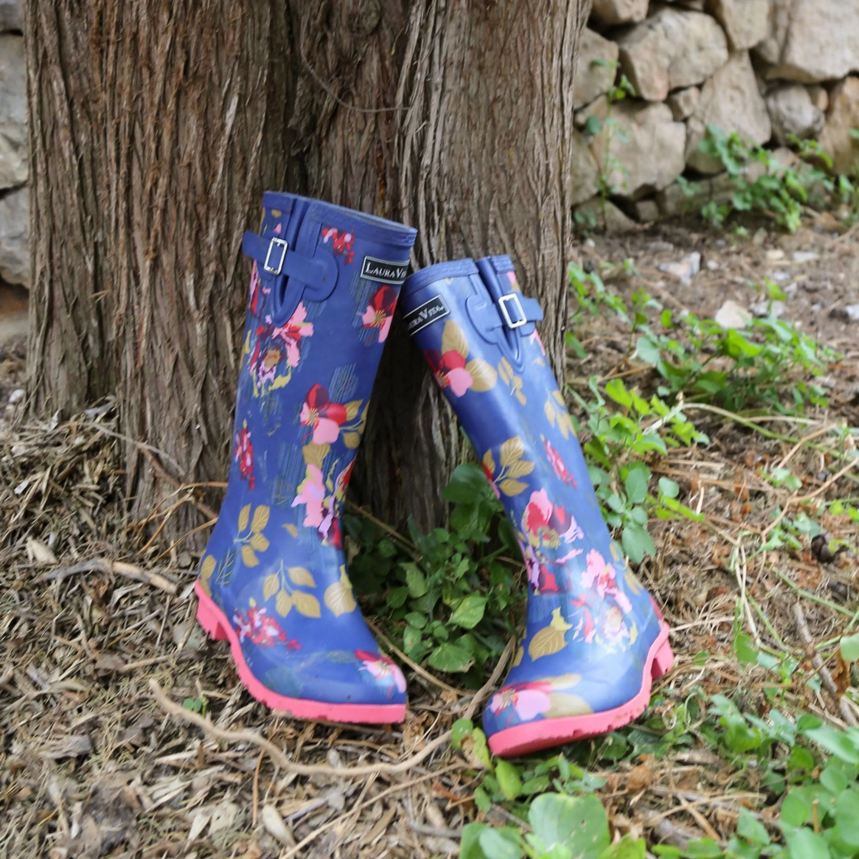 Flash Sale Laura Vita Bottes de Pluie - FLORAL Bleu