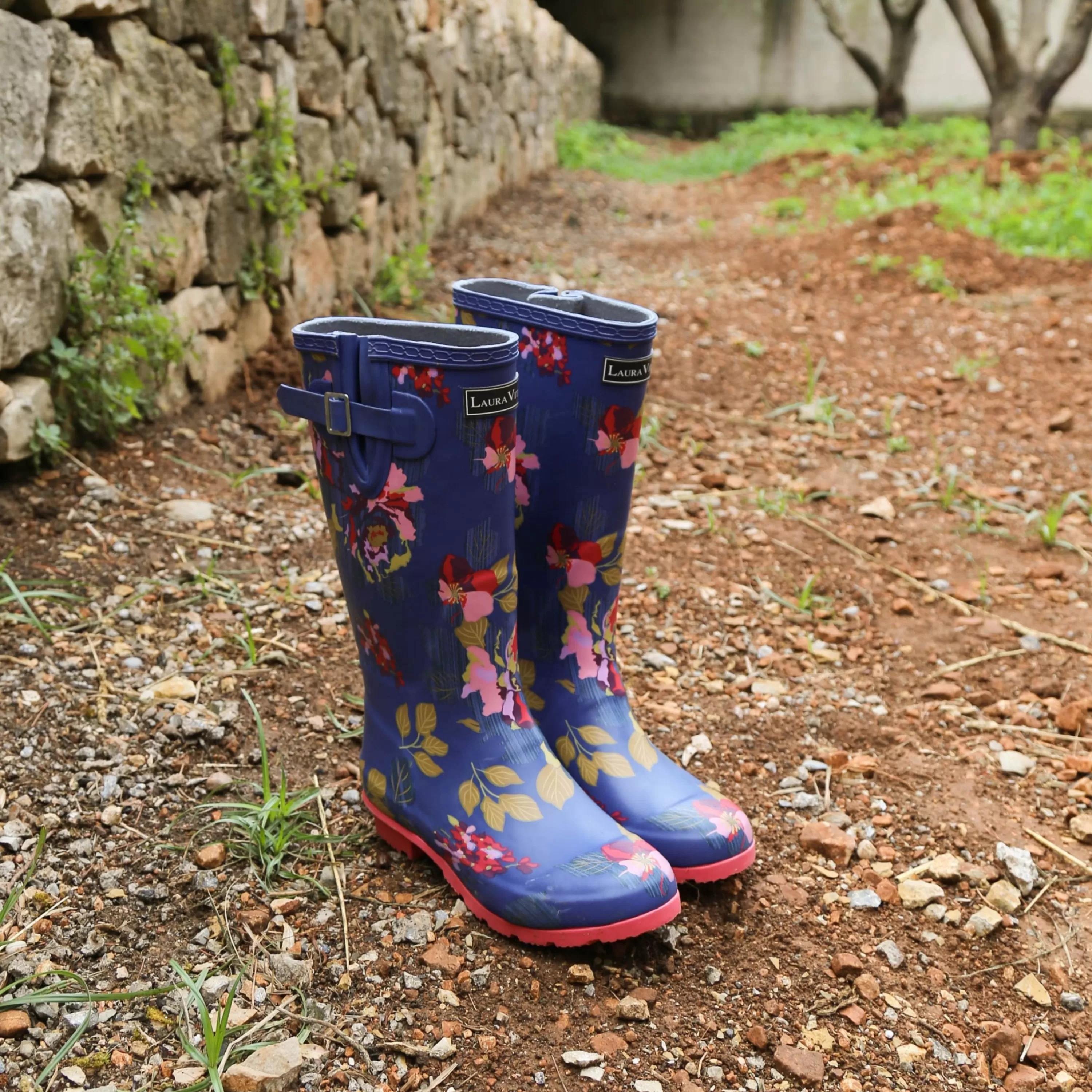 Flash Sale Laura Vita Bottes de Pluie - FLORAL Bleu