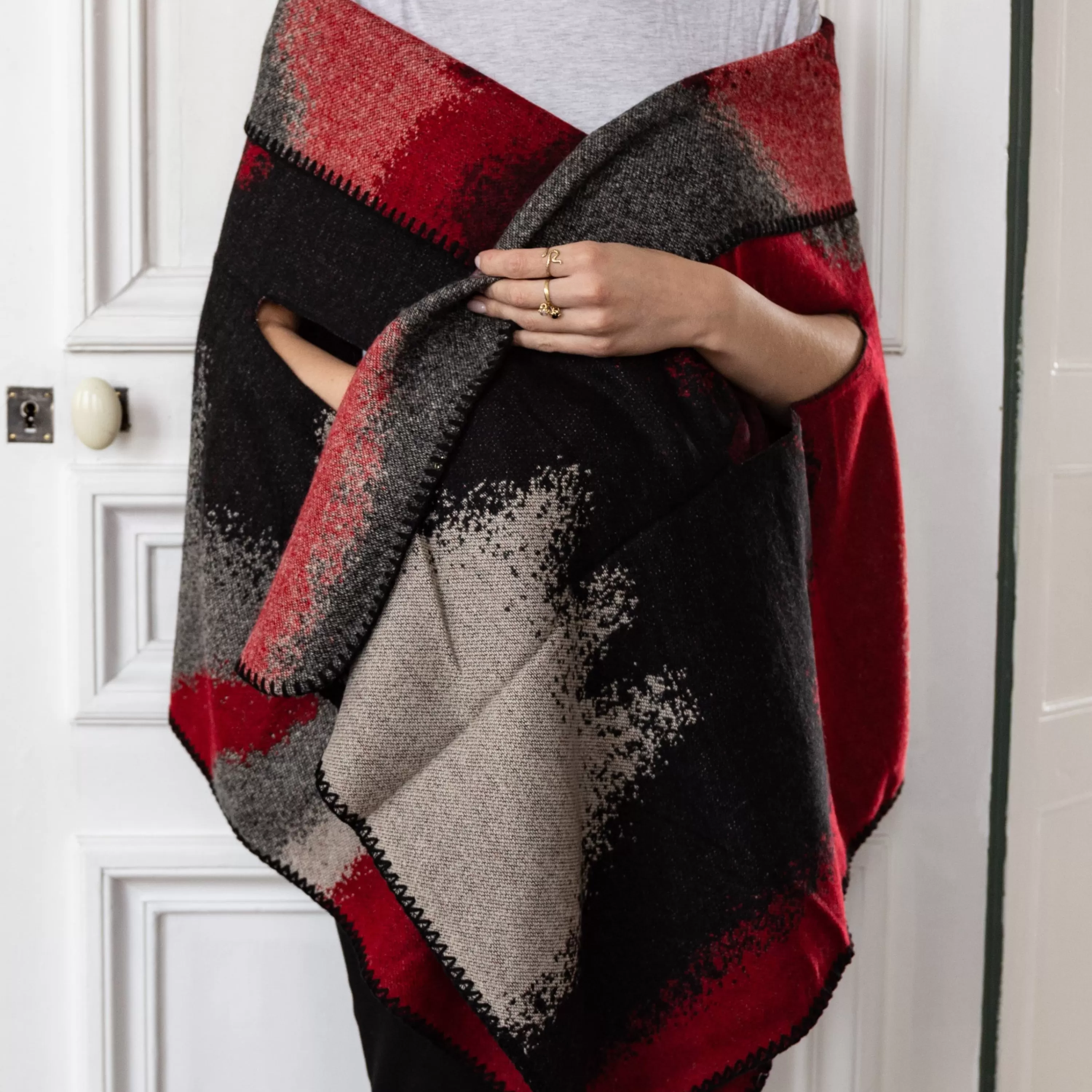 Sale Laura Vita Poncho Encra Bordeaux