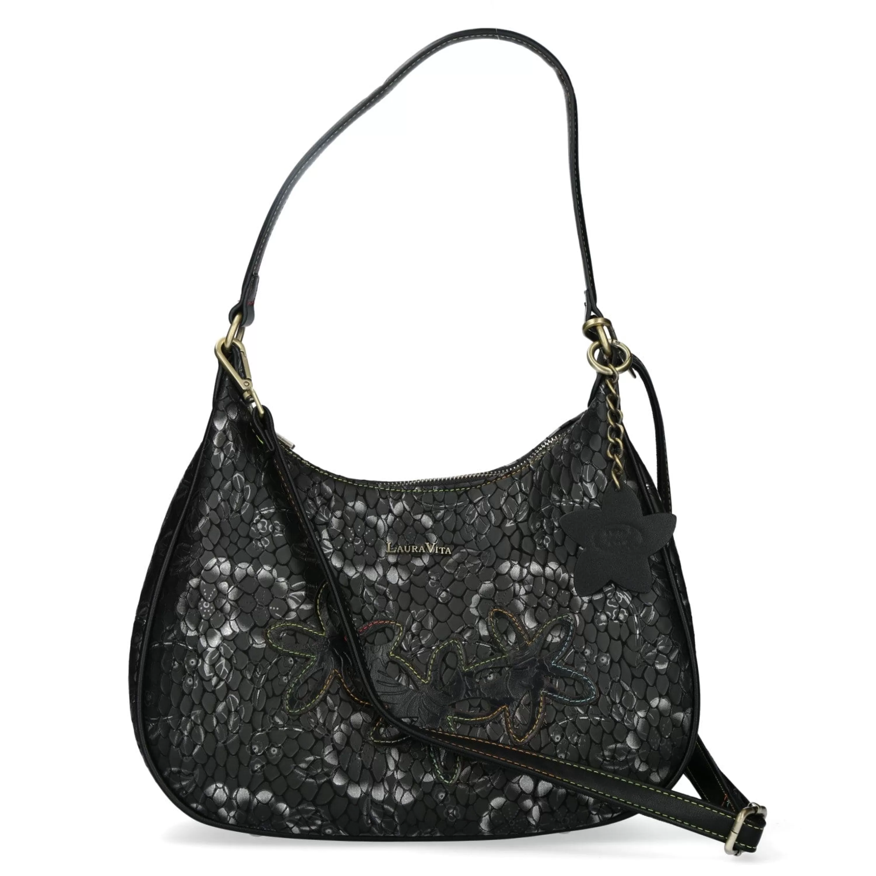 New Laura Vita Sac à main Cuir 4555A Noir